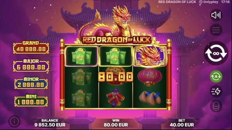Red Dragon of Luck - symbolen met waarden in het basisspel